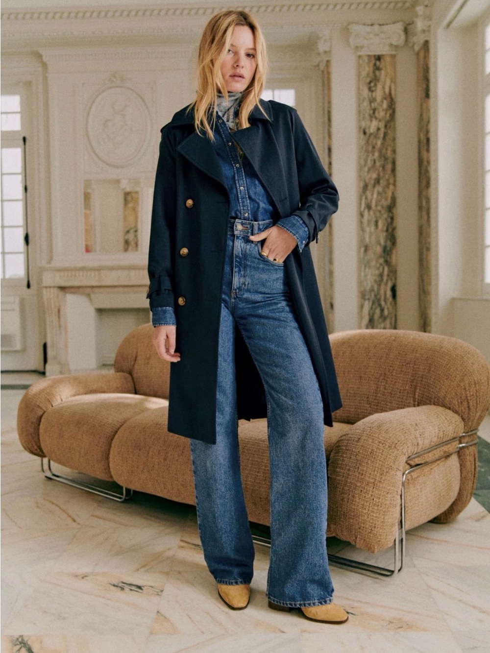 Sezane Scott Trench Coat NWT